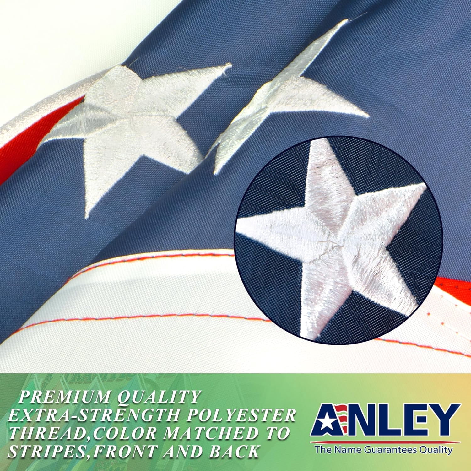 Anley EverStrong Series Embroidered Ohio State Flag 3x5 Feet - OH State Flags 210D Polyester