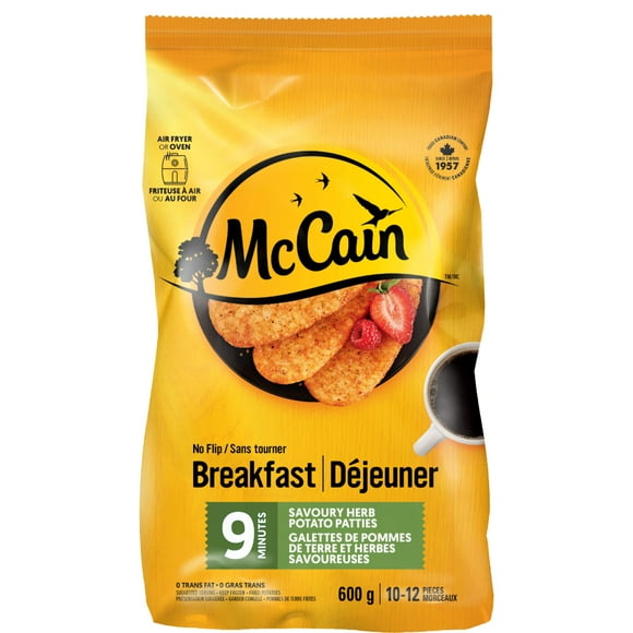 McCain® 9 Minute No Flip Savoury Herb Potato Patties, 12 Pack, 600g