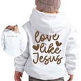 thumbnail image 4 of Vividxx Boys Hoodies Cute Letter Print Long Sleeved Hooded Sweatshirt Casual Loose Pullover For Fall Winter Preppy Clothes 4-5 Years, 4 of 6