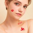 thumbnail image 3 of 12 Sheets Waterproof Lasting Tattoo Stickers Water Transfer Temporary Tattoos, Valentine's Day Body Fake Tattoos, 3 of 5