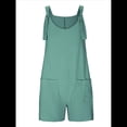 thumbnail image 3 of Cortos de Verano A para Mujer, Casuales Sin Mangas con Bolsillos Gris Azulado S, 3 of 9