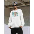 thumbnail image 2 of More Boos Please Groovy Style Sweatshirt Men -Image by Shutterstock, Male Medium, 2 of 4