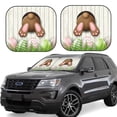 thumbnail image 1 of Balery Brown Bunny Bottom And Easter Eggs Parasol para parabrisas de coche de 2 piezas | Parasol plegable para parabrisas delantero de coche para la mayoría de sedanes-Medium, 1 of 6