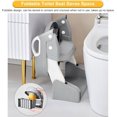 thumbnail image 6 of 2 in 1 Toddler Toilet Seat & Step with Splash Guard & Ladder - Anti-Slip Pad Foldable Potty Seat for Kids Boys & Girls, 6 of 8