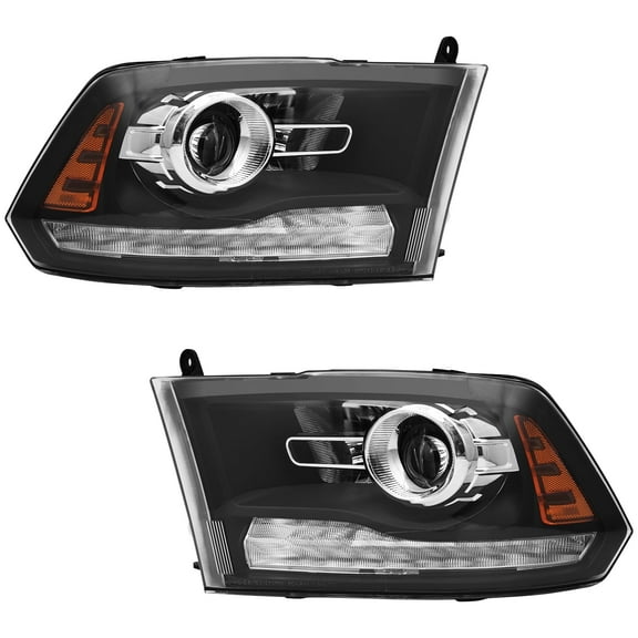 HOUGEET Fit for 2013-2018 Dodge Ram 1500 2500 3500 Headlights Led Drl Projector Headlamp