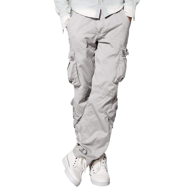 Pantalones Cargo Match 6053 Gris Plata, Algodón, Duraderos