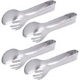 thumbnail image 1 of Pinzas para servir de acero inoxidable de 8 pulgadas, pinzas para ensalada, tenedor y cuchara, juego de 4, 1 of 4
