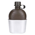 thumbnail image 3 of Bolsa de camuflaje para exteriores, color verde militar, botella de agua con lonchera de aluminio, ideal para senderismo y viajes., 3 of 14