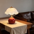 thumbnail image 3 of ICQOVD Indoor Handcrafted Eggshell Table Lamp Vintage Style Warm Light Bedside Lamp for Bedroom Living Room office Decoration, 3 of 6