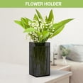 thumbnail image 4 of ABCISI Acrylic Vases for Flowers, 5" W x 10" H Rectangle Vase for Centerpieces Wedding Decoration, Dark Grey Plastic Flower Vase for Party Table Home Decor, 4 of 16