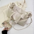 thumbnail image 3 of Fashion Women Female Tote Bags Solid Color Underarm Bags Simple Commute Handbags, 3 of 9
