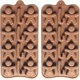 thumbnail image 1 of 2pcs Christmas Silicone Molds for Baking Jelly Soap, Candy Cane, Gingerbread Men, 1 of 4
