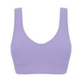 thumbnail image 4 of ylioge Plus Size Sports Bras for Women S-4X Lightweight Wireless No Padded Bralettes Stretchy Pullover Solid Breathable Sleep Underwear Bra, 4 of 6