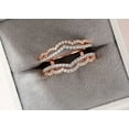 thumbnail image 5 of Round Cut Lab Created Diamond Enhancer Guard Wrap Band Ring 14k Rose Gold Plated, 5 of 5