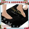 thumbnail image 5 of Merry Christmas Geometry Snowflake Snow Bathroom Rug Set of 3 Winter Crystal Black 3 Pieces Bath Mats Set No Silp Washable Cover Floor Rug Decorations for Kitchen Bathroom Bedroom, 5 of 7