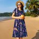 thumbnail image 4 of Disketp Floral Hippie Mushrooms para Vestido de Manga Corta para Mujeres, Vestidos de Verano para Mujeres, Casual y Holgado para la Playa, 4 of 6