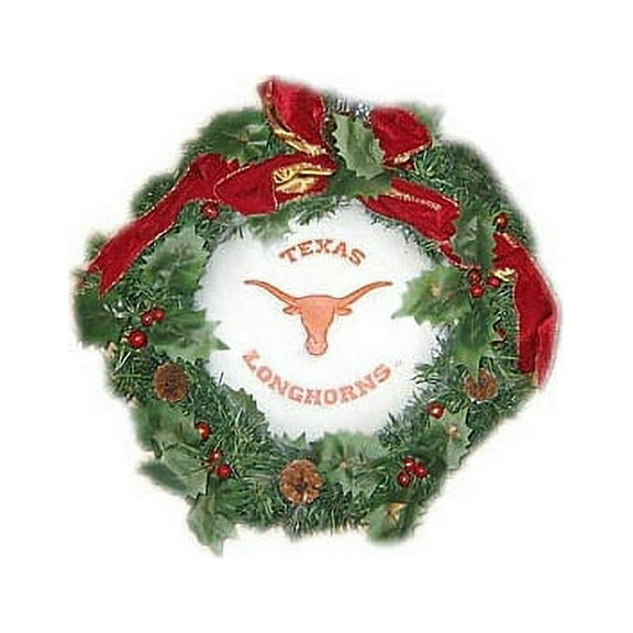 Texas Longhorns Official NCAA Fiber Optic Holiday Wreath by SC Sports 210443