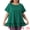 Green, variant on DARING DIVA Women's Plus Crew Neck Short Sleeve Loose Fit Flowy Blouse Top 3X Green