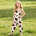 thumbnail image 5 of Auroural Toddler Girls Clothes 12-18 Mon Toddler Girls Kids Cow Printing Jumpsuit Strap Romper Outfits Clothes with Pockets, 5 of 8