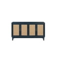 thumbnail image 6 of Softly Lacquer Finishes Accent Storage Cabinet Sideboard Wooden Cabinet with Antique Deep Blue 4Doors for Hallway, Entryway, Living Room, Bedroom 83482, 6 of 9