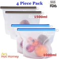 thumbnail image 3 of baomifa-2 Sac de Rangement Alimentaire en Silicone Réutilisable Moyen et 2 Grands, Lot de 4 Sacs de Conservation des Aliments, Récipient Hermétique, Sac de Cuisson Écologique Polyvalent pour Fruits Légumes Viande, 3 of 4