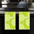 thumbnail image 4 of Eveokoki 2 Pcs Kitchen Towels Summer With Oranges And Lemons Kitchen Dish Towels Kitchen Dish Cloths Fast Drying Kitchen Rug Kitchen Decor for Home Cleaning Cooking Baking, 16 x 24 Inch, 4 of 5
