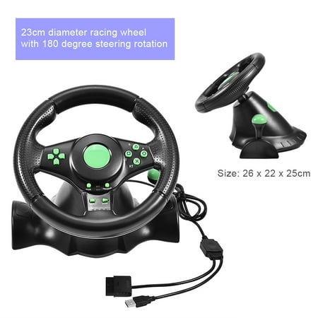 Usb Ps2 Cordless Desktop - Fosa Gaming Vibration Racing Steering Wheel Pedals for XBOX 360/ PS2/ PS3/ PC USB, pc racing wheel, wheel controller for xbox 360