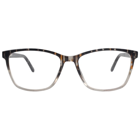 Women's M America Seely Rx'able Eyeglasses, Plastic, Square, Black Tortoise Gradient, 55mm, 1 Pair