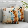 thumbnail image 3 of Fox Throw Pillow Covers, Vintage Watercolor Butterfly Fox Throw Pillow Cover , Couch Pillow Covers, Pillow Decorative for Sofa Home Living Room Bedroom, 3 of 5