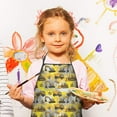 thumbnail image 2 of Cartoon Construction Vehicles Splashes Gray Pattern Kids Aprons for Girls and Boys,Adjustable Neck Strap Toddler Aprons for Kids Cooking Baking, 2 of 6