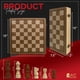 thumbnail image 3 of Juego de ajedrez y damas, plegable, de madera, 2 en 1, 15 cm, 3 of 9