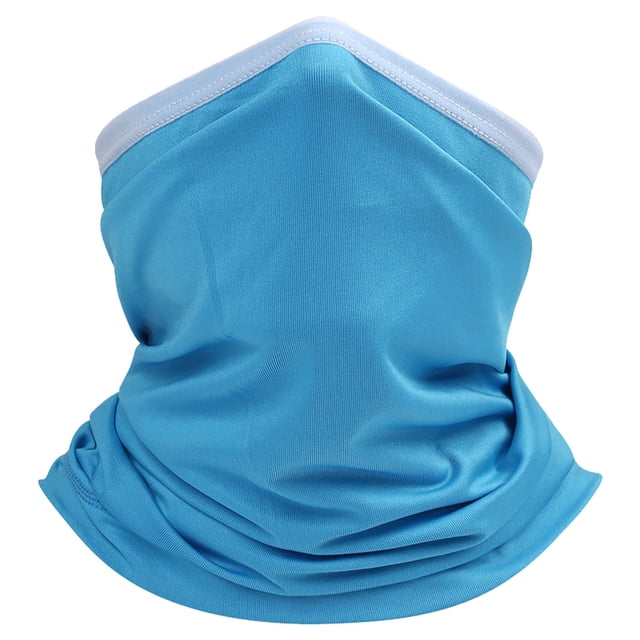 braveheart UV Resistant Head Scarf Warp Neck Cover Dustproof Mask Face Cover Drying Headscarf for Riding Cycling sky blue Fit head circumference: 54-58cm 1Set