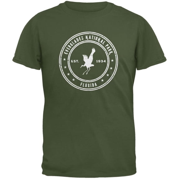 Everglades National Park Military Green Youth T-Shirt - Youth Medium