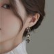 thumbnail image 4 of NUOLUX 1Par Aretes Colgantes Con Para Mujer Color Negro Para Fiesta, 4 of 8