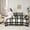 Black White, variant on Homewish Abstract Stripes Grid 7-Piece Bedding Comforter Set For Teens Boys Girls,Geometric Lines Plaid King Bedding Sets,Minimalist Mid Century Ultra Soft Bed Sheets,Lightweight Room Decor