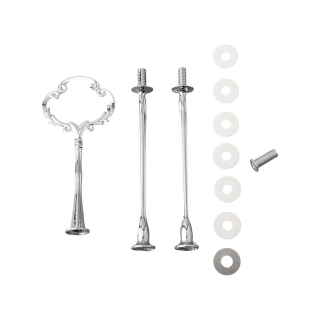 Mosiee 2/3 Tier Cakes Plate Stand Zinc Alloy Removable Mounting Fruit Tray Bracket Pastry Cupcake Fitting Plate Not Include For Wedding