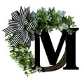 thumbnail image 2 of Fall Decor Outdoor Porch Unique Last Name Year Round Front Door Wreath With Bow Welcome Sign Garland Creative 26 Letter Farmhouse Wreath For Front Door Spring All Seasons Outside Hanger Decor Gift, 2 of 4