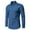 Dark Blue, variant on Aloohaidyvio George Men's Casual Button Down Shirt Long Sleeve Classic Woven work Shirt With Two pockets