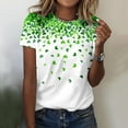 thumbnail image 3 of QHWAUAKFBN T Shirts For Women Trendy Shirt Short Sleeve Round Neck Printed Elegant Loose Soft Blouse Tshirts Top, 3 of 5
