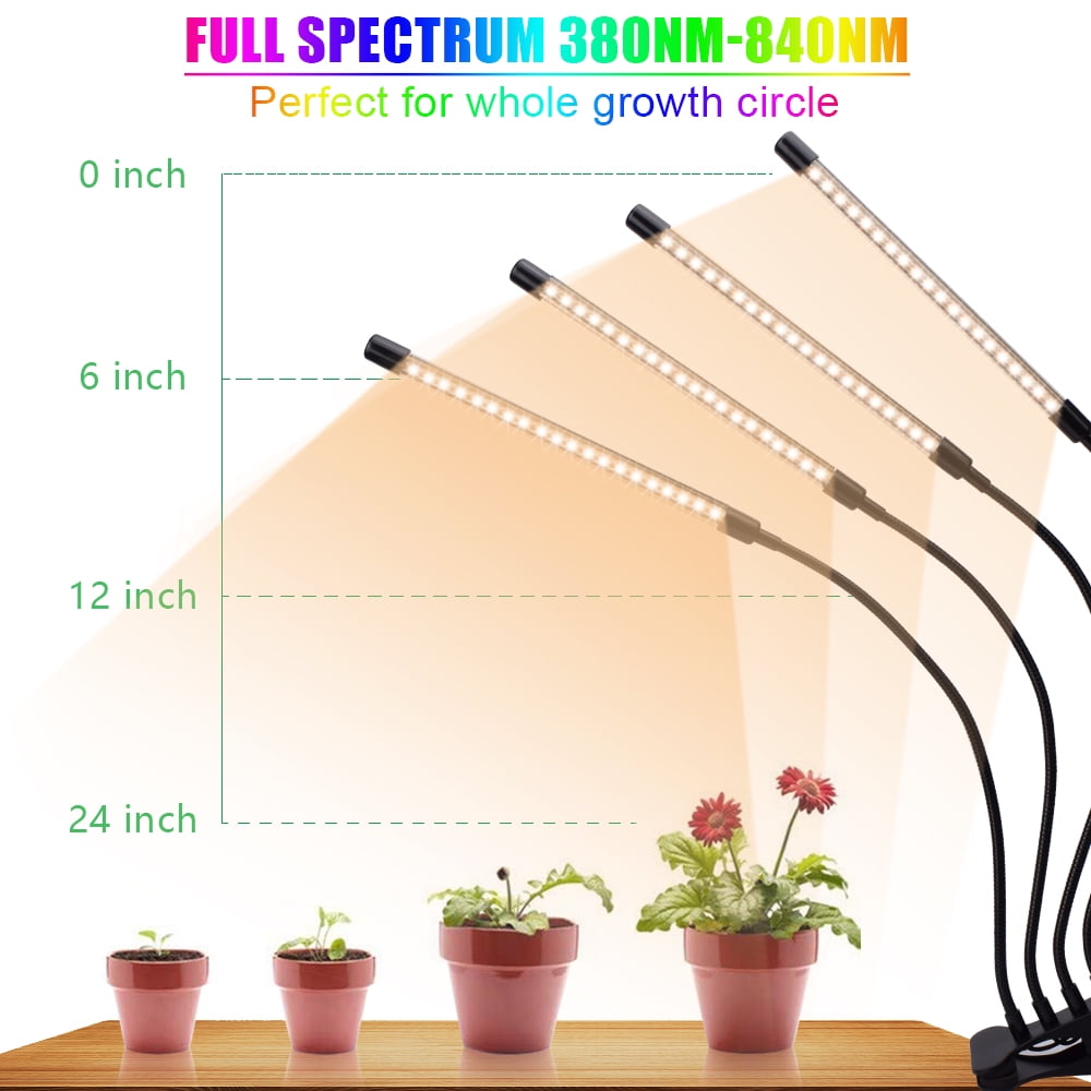 Private Jungle 60W 5V Dimmable Four-Tube Flat Clip Plant Light, Full Spectrum Warm White 3000K/80LED, Black Private Jungle 60W 5V Dimmable Four-Tube Flat Clip Plant Light, Full Spectrum Warm White 3000K/80LED, Black