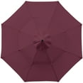 thumbnail image 4 of Abble 9ft Patio Umbrella with Crank 3-Tier Pagoda Outdoor Market Umbrella with 8 Ribs for Garden Deck Backyard Pool, Burgundy, 4 of 6