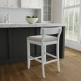 thumbnail image 5 of Hillsdale Furniture Warren Wood and Upholstered Counter Height Stool, Sea White, 5 of 6