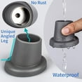 thumbnail image 7 of Ludolm Replacement Feet for Shower Chair Bath Seat, 4 Pack 1" I.D Slope Rubber Tips Non Slip Shower Bench and Tub Transfer Benches Suction Cup Feet, Grey, 7 of 7