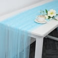 thumbnail image 5 of Uxcell 15ft White Pearl Table Runner, 180x60inch Pearl Tulle Fabric Soft Lace Mesh Fabric Net Tulle for Bridal Shower Wedding Arch Veil Table Decorations, Sky Blue, 5 of 7