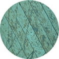 thumbnail image 1 of Ahgly Company Indoor Round Patterned SeaGreen Area Rugs, 5' Round, 1 of 6
