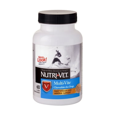 Nutri-Vet Multi-Vite Daily Vitamin and Mineral for Dog's Overall Wellbeing- 60 Count