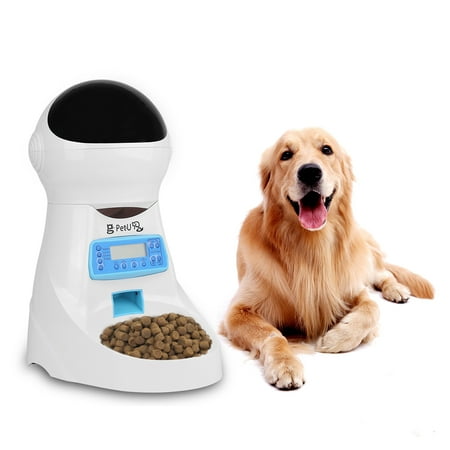 Tbest Automatic Pet Feeder Food Dispenser Voice Recording Time Programmable for Dog & Cat  , Pet Food Dispenser, Dog Food (Best Time To Feed Cats)
