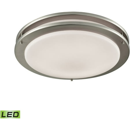 

Flush Mounts 1 Light Fixtures With Brushed Nickel Finish Metal Glass Material Integrated 15 24 Watts