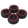 thumbnail image 1 of Neumáticos de goma 1/10 ANGGREK para coche RC Alta Resistencia Al Desgaste 4 Piezas Flexibles Con Tuercas, 1 of 8
