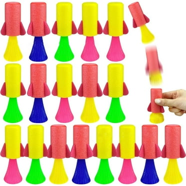 9 Pack Jumping Spring Rocket Toys Creative Popper Bouncy Ball Spring Rocket Launchers Party Favors Mini Toys Party Supplies Goodie Bag Stuffers